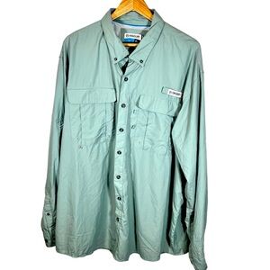 Magellan Outdoors Men's Laguna Madre Solid Long Sleeve Fishing Shirt Size 2XL